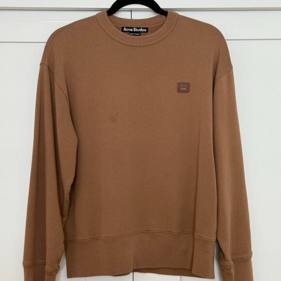 Rare Acne Studio’s Crewneck Sweatshirt with Logo - Brown - Picture 1 of 3
